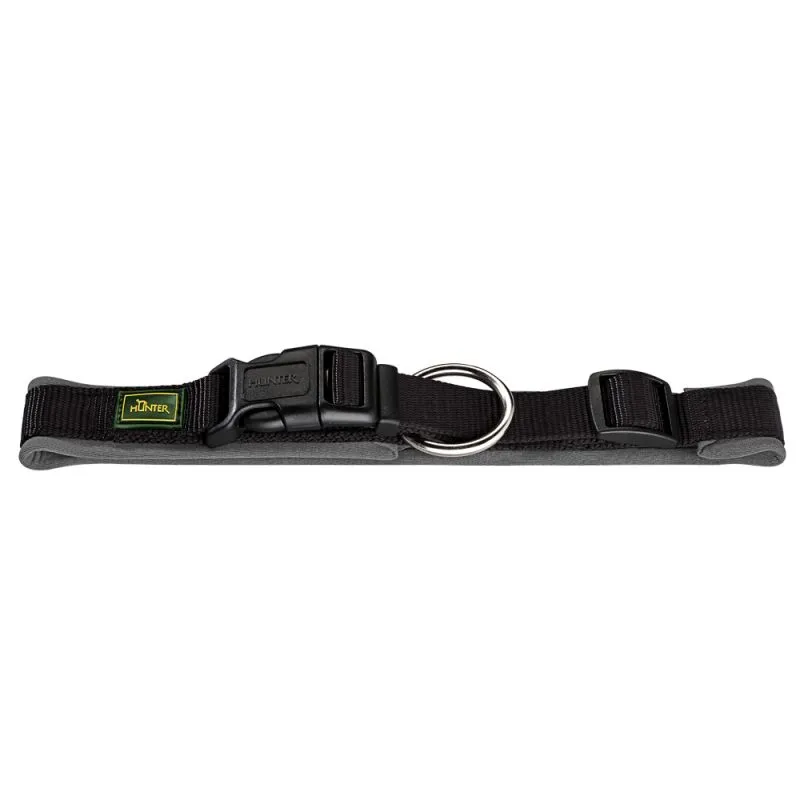 Hunter Neopren hundehalsbånd grå og sort 40 cm - 35-40 cm indstilling